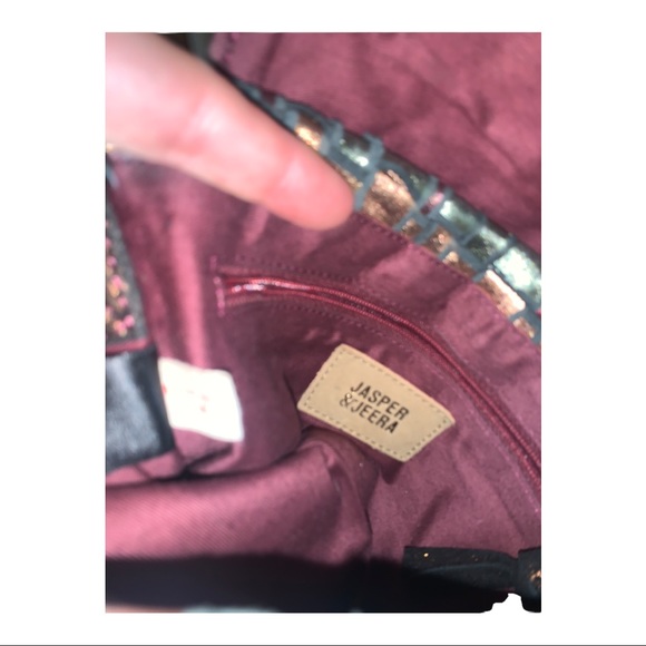 Woven leather multicolor crossbody purse chain strap - Picture 6 of 9